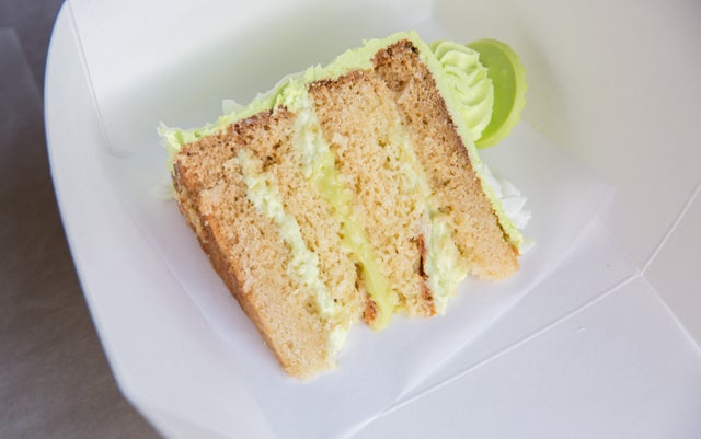 Order Slice of Coconut Lime Cake food online from Papa Haydn store, Portland on bringmethat.com